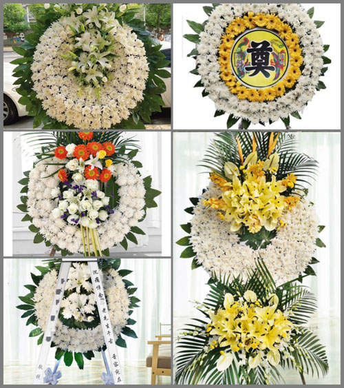 山西太原杏花岭区小返乡榆林坪村花圈速递